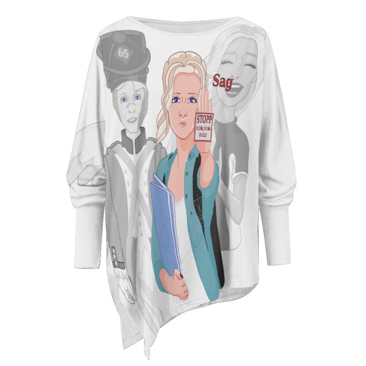 Pullover Long Sleeve T-shirt Global Freedom United  Anti Mobbing Deutsch V1