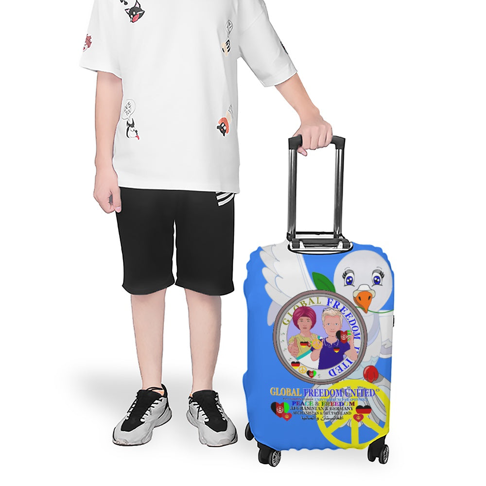 Luggage Cover GLOBAL FREEDOM UNITED© Men AFGHANISTAN & GERMANY Blue
