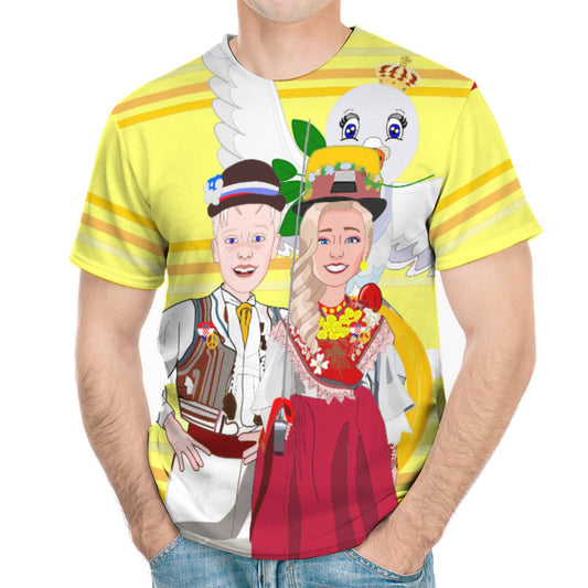 Men´s T-shirt Global Freedom United Couple Edition Croatia Yellow