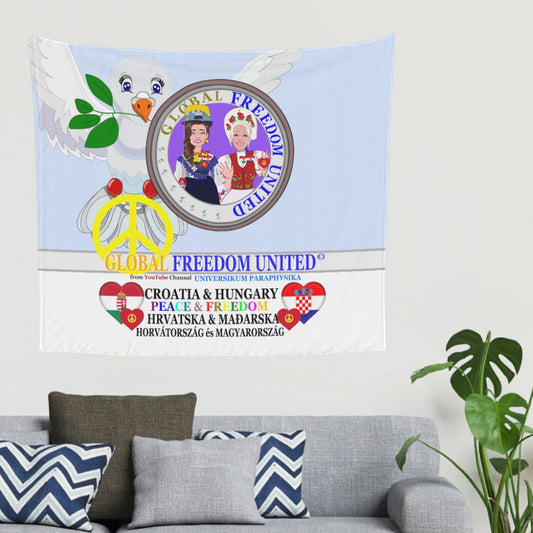 Tapestry GLOBAL FREEDOM UNITED© Women Croatia & Hungary V2 Light Blue
