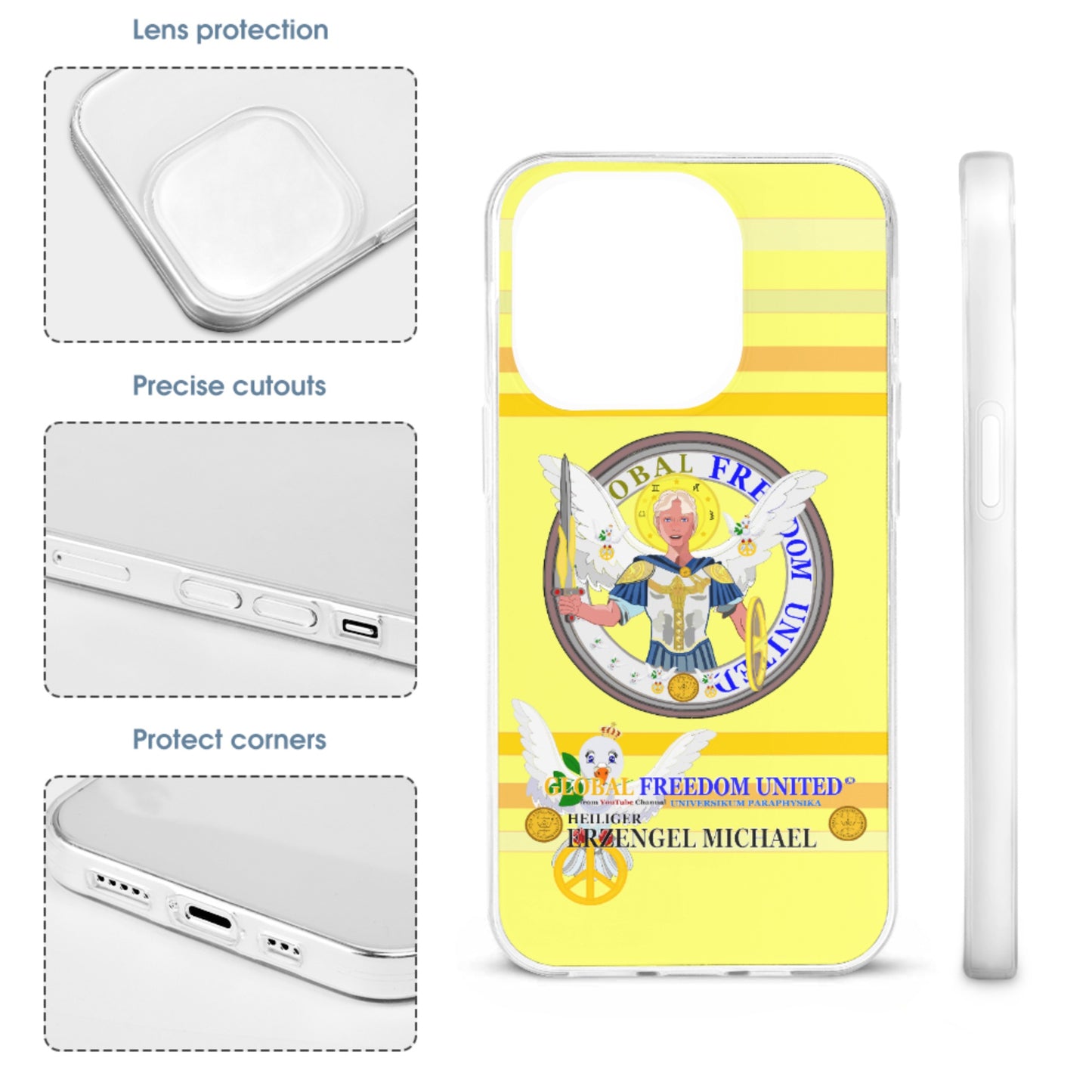 Phone Case Global Freedom United Archangel Michael German Yellow