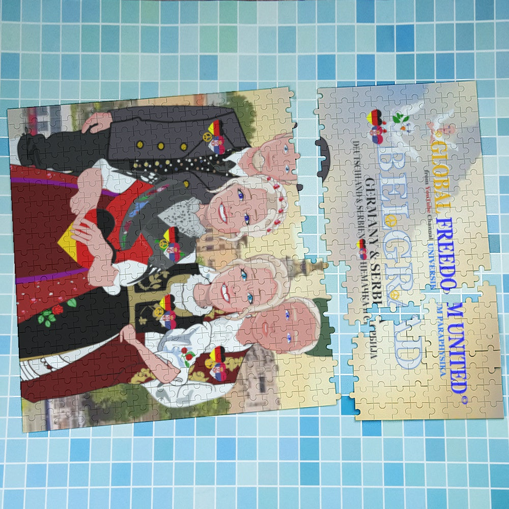 Paper Puzzle  GLOBAL FREEDOM UNITED© Women Serbia & Germany Belgrad