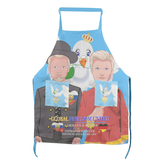 Apron GLOBAL FREEDOM UNITED© Men Russia & Germany Blue