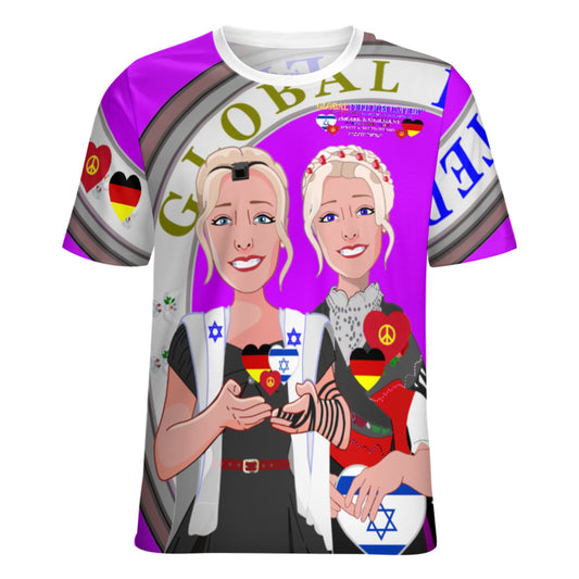 Women´s T-shirt GLOBAL FREEDOM UNITED© Israel & Germany Lilac