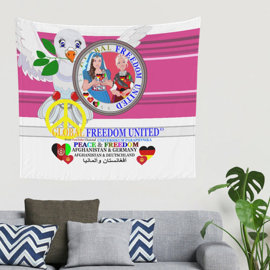 Tapestry GLOBAL FREEDOM UNITED© Women AFGHANISTAN & GERMANY Pink