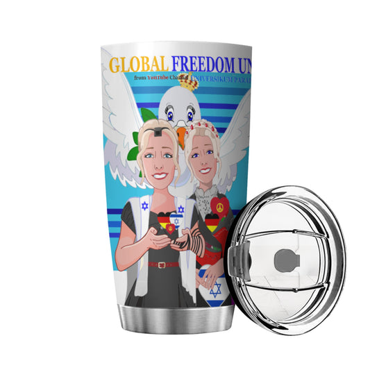 Tumbler GLOBAL FREEDOM UNITED© Women Israel & Germany Blue