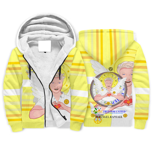 Plush Hoodie Global Freedom United Archangel Raphael German Yellow
