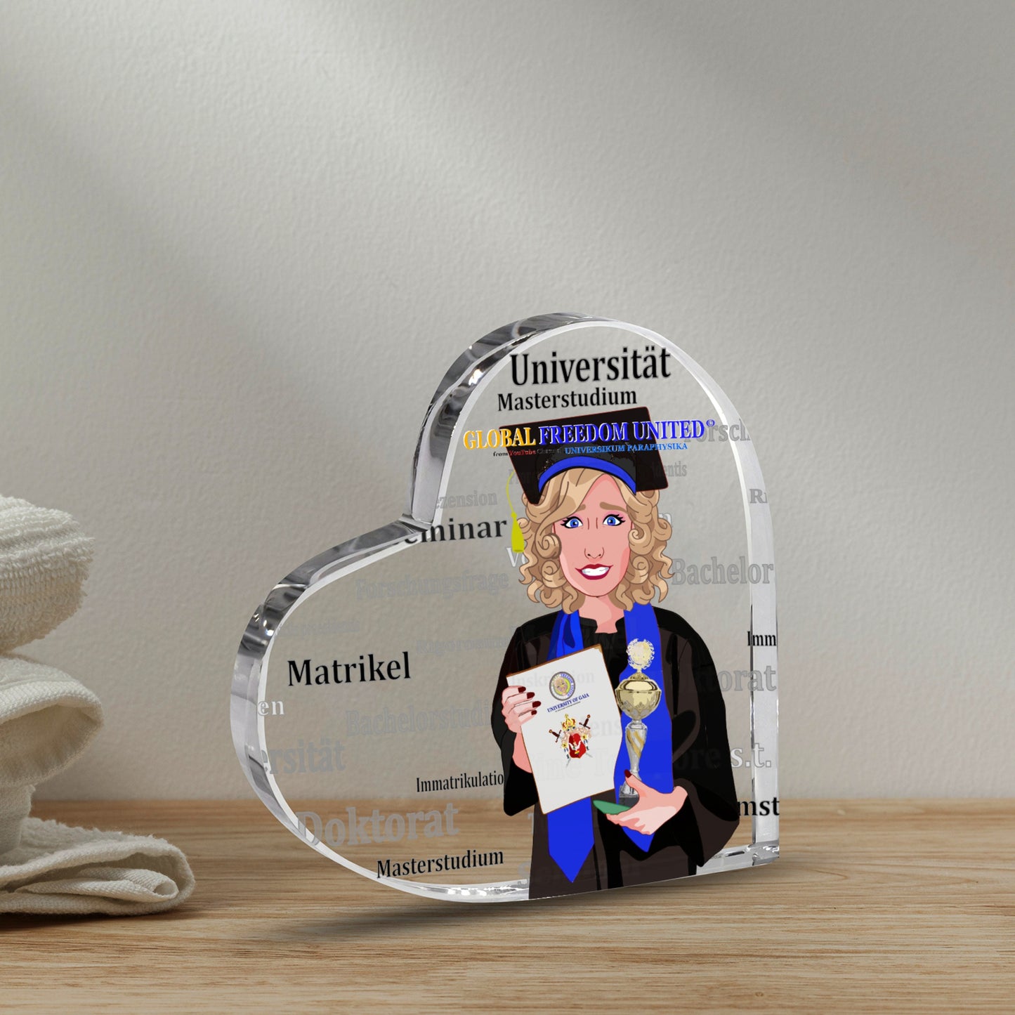 Acryl Heart Global Freedom United Student Girl Blond Hair 2