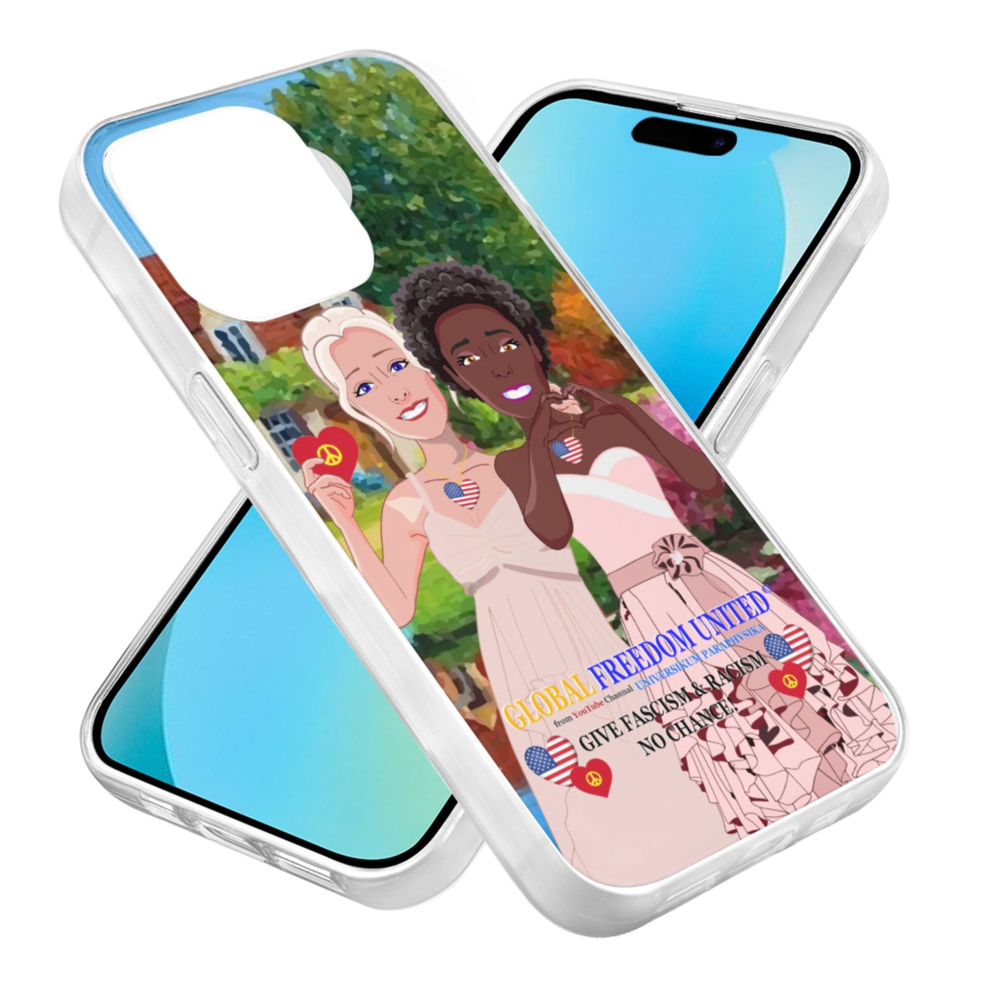 Mobile Phone Case GLOBAL FREEDOM UNITED© Women Anti Fascism & Racicm USA