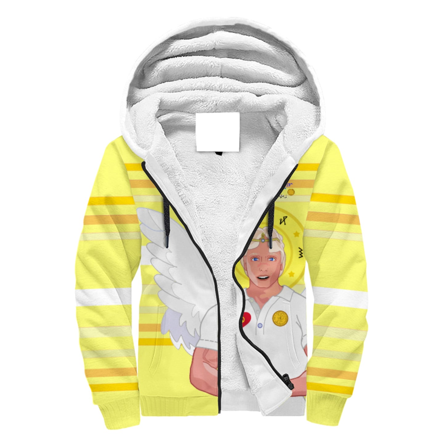 Plush Hoodie Global Freedom United Archangel Michael Arabic V2 Yellow