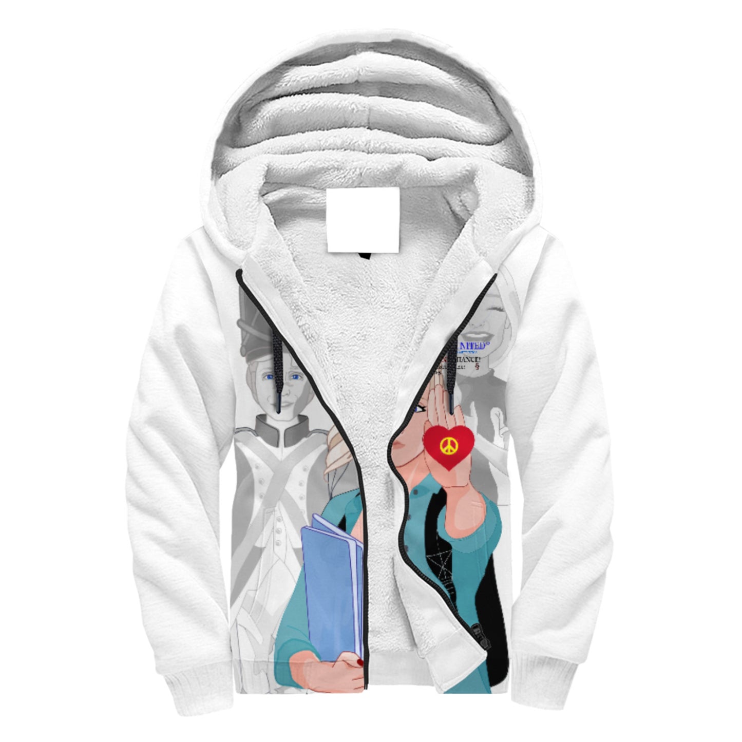 Plush Hoodie Global Freedom United Women Anti Mobbing V1