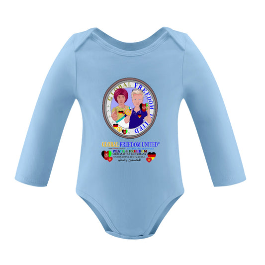 Baby Long-sleeve Bodysuit Global Freedom United Boy Afghanistan & Germany