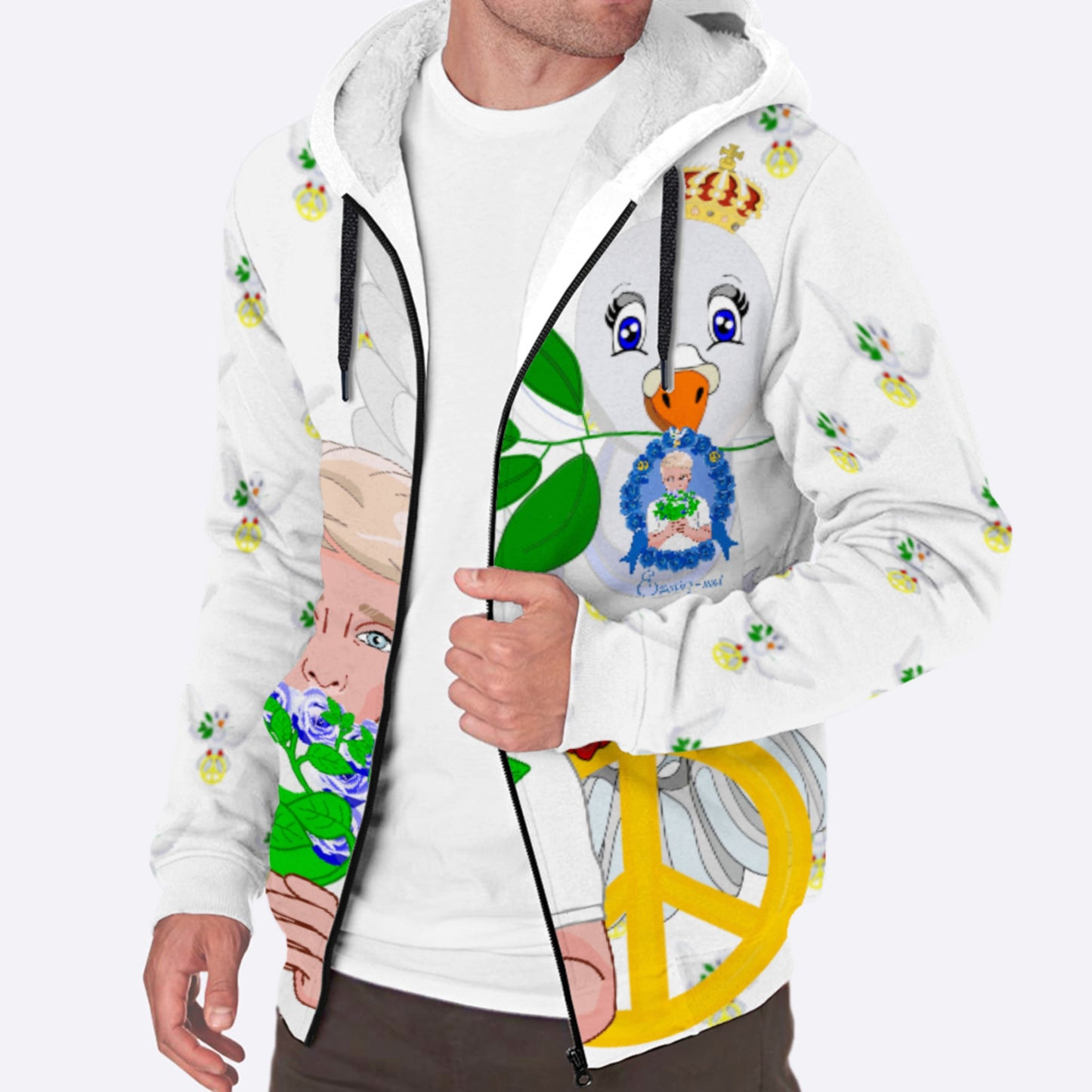 Plush Hoodie GLOBAL FREEDOM UNITED© Un Garcon dit désoié Excusez-moi