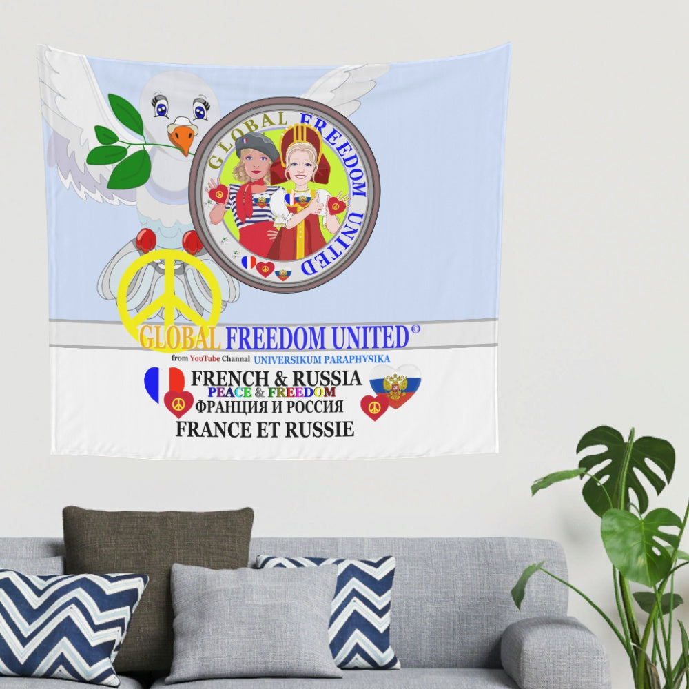 Tapestry Global Freedom United Women French & Russia Old Peace Light Blue