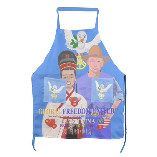 Apron GLOBAL FREEDOM UNITED© Men China & USA Blue