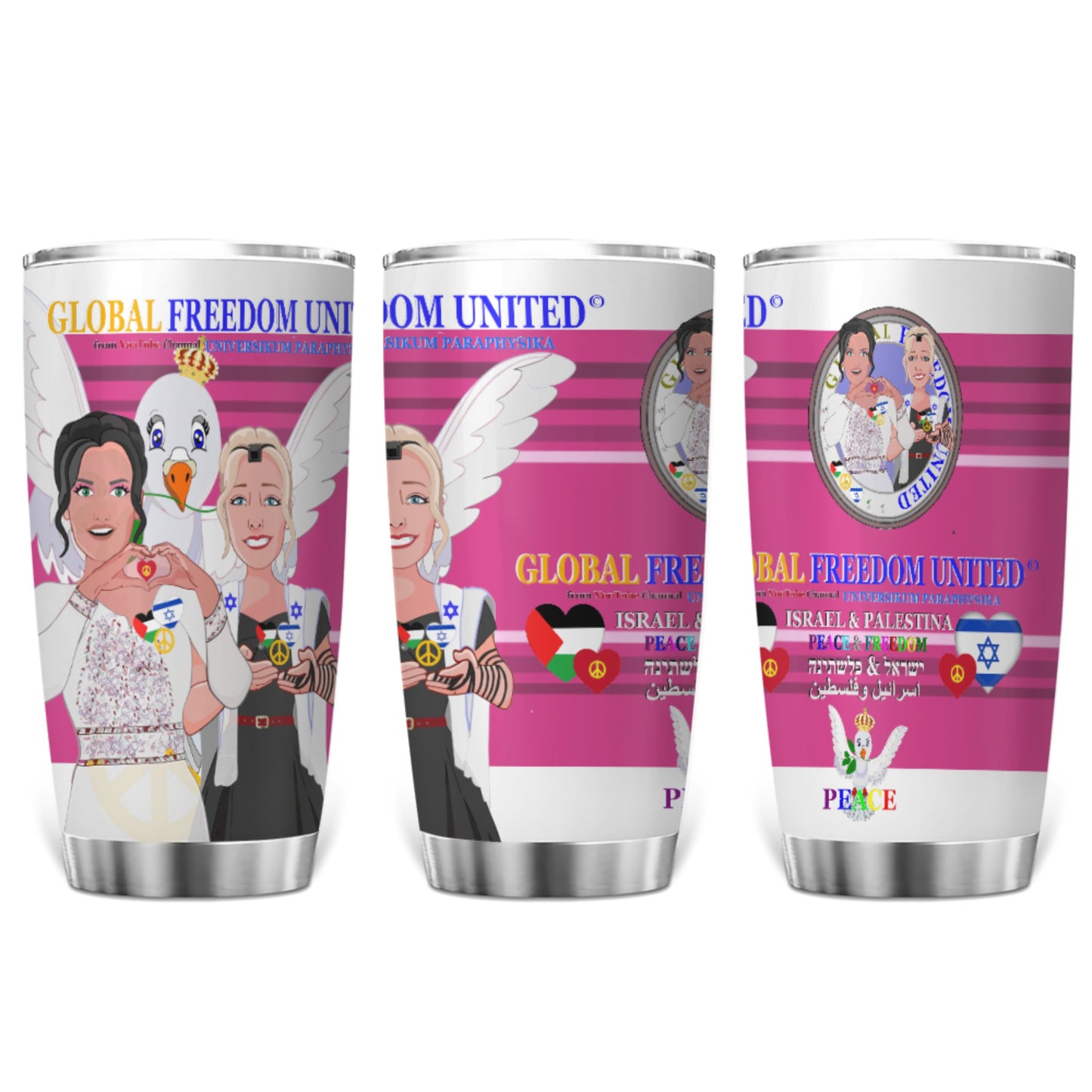 Tumbler Global Freedom United Women Palestina & Israel Pink