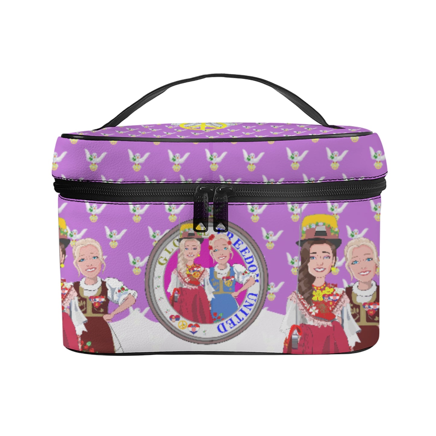 Cosmetic Bag GLOBAL FREEDOM UNITED© Women Croatia & Serbia Lilac