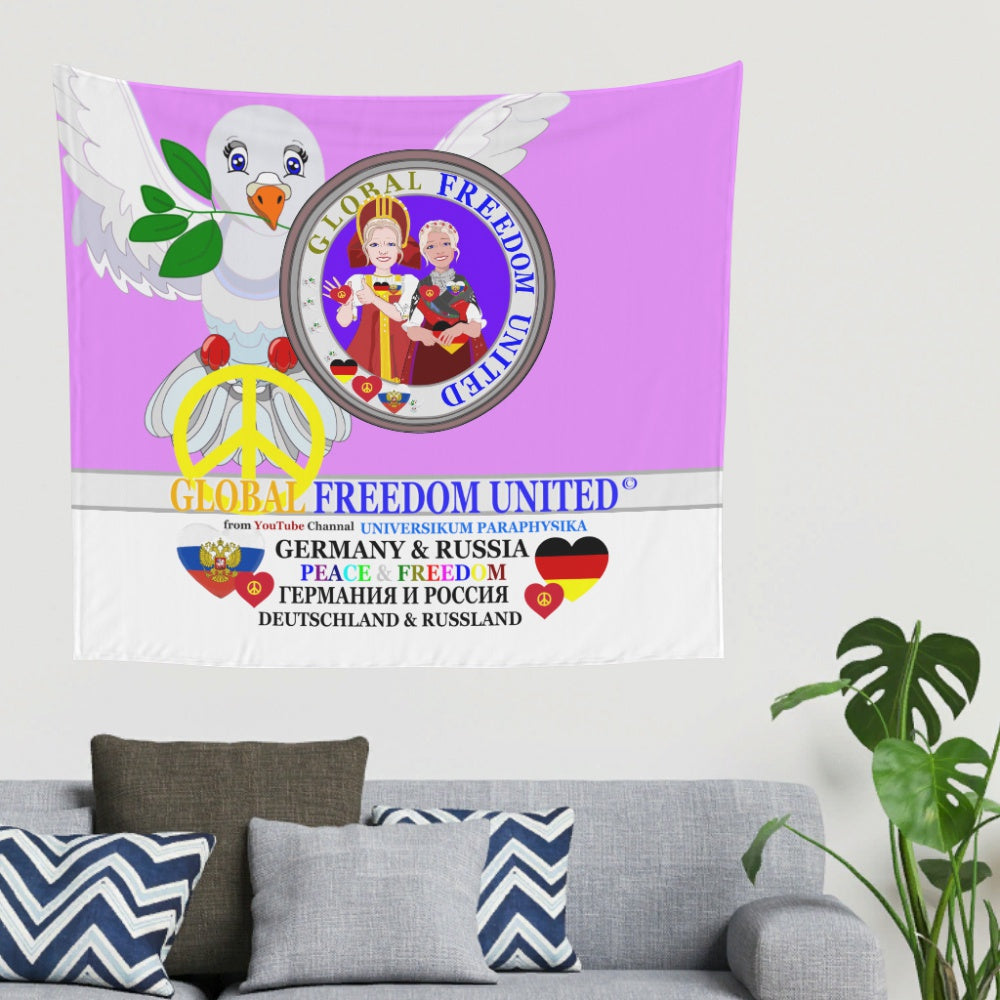 Tapestry Global Freedom United Women Russia & Germany Old Peace Lilac