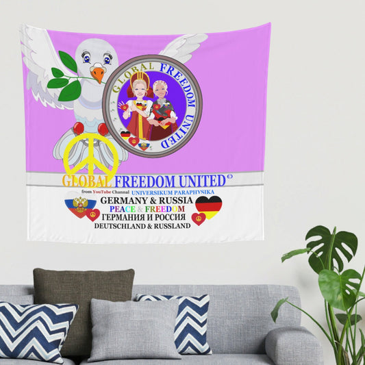 Tapestry Global Freedom United Women Russia & Germany Old Peace Lilac
