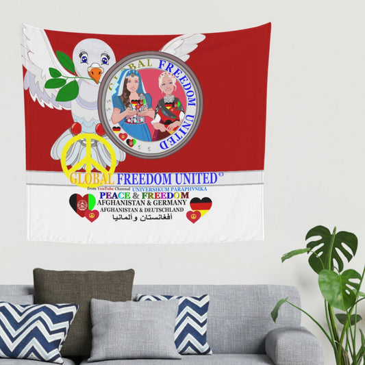 Tapestry GLOBAL FREEDOM UNITED© Women AFGHANISTAN & GERMANY Red