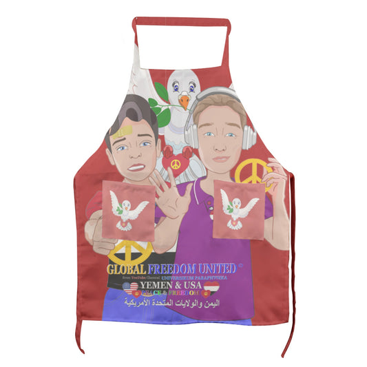 Apron GLOBAL FREEDOM UNITED© Men Yemen & USA Red