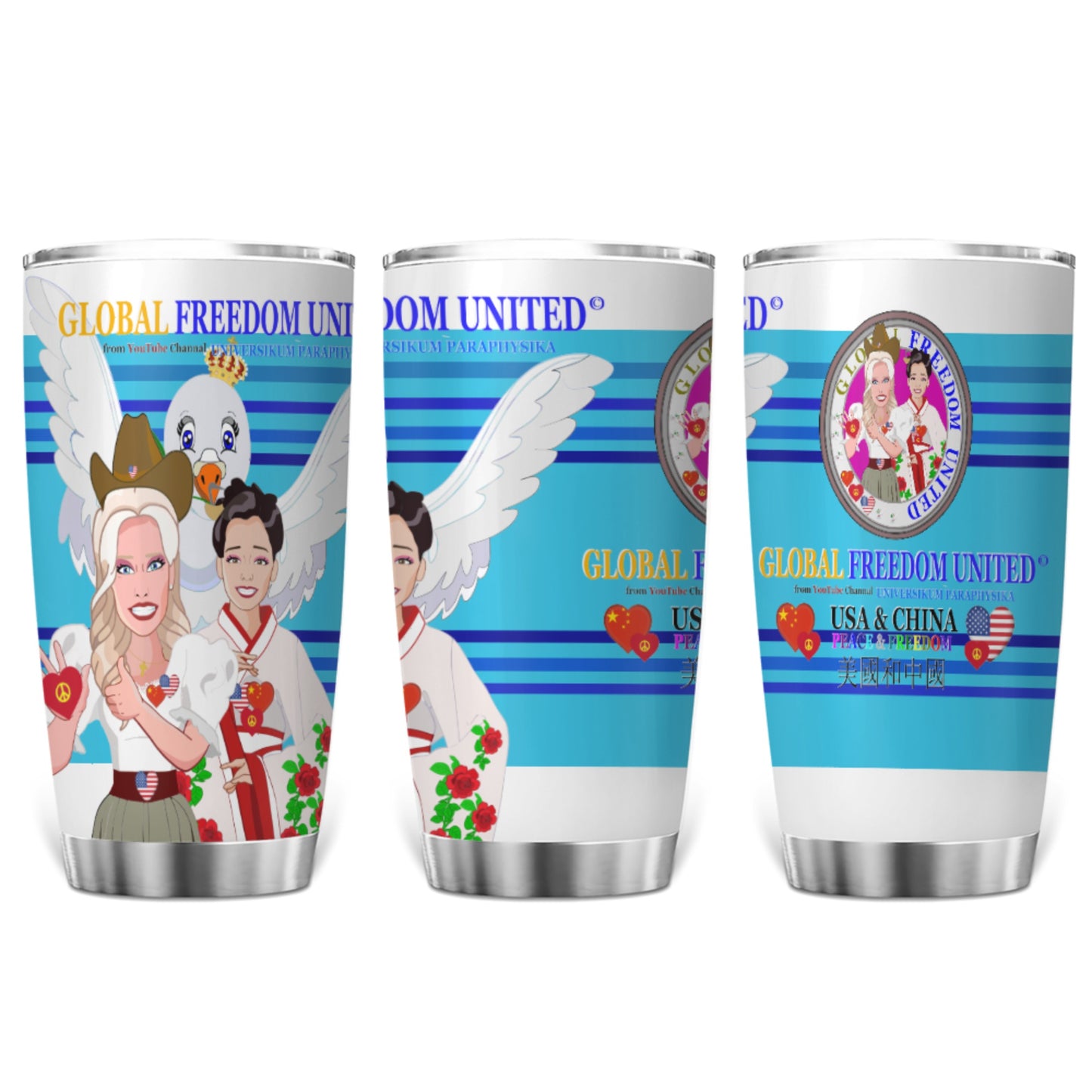 Tumbler Global Freedom United Men Usa & China Blue