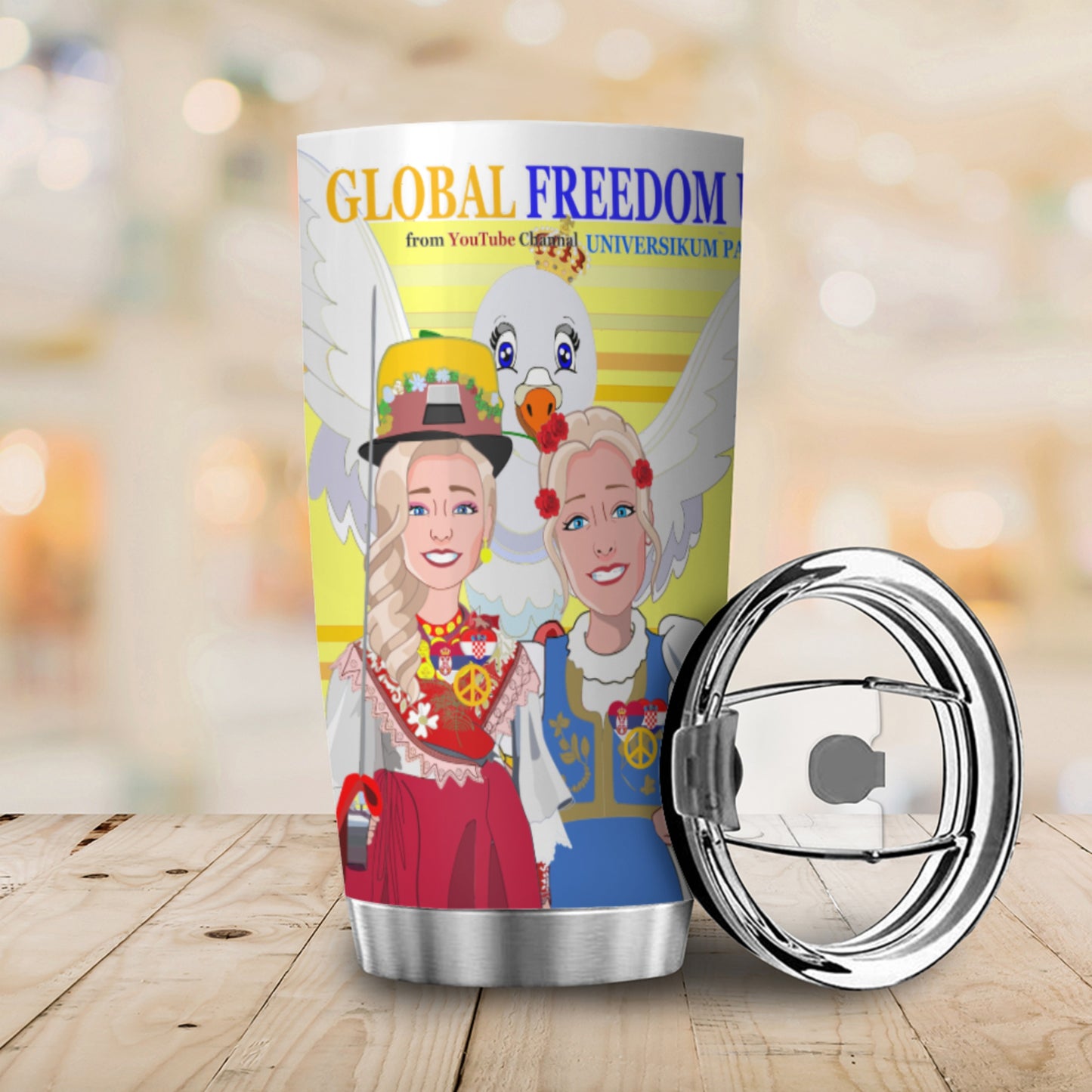 Tumbler Global Freedom United Women Croatia & Serbia Yellow