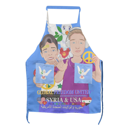 Apron GLOBAL FREEDOM UNITED© Men Syria & USA Blue