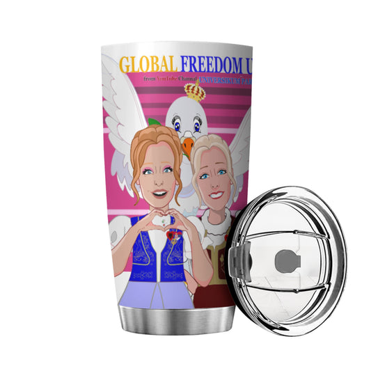 Tumbler Global Freedom United Women Albania & Serbia Old Peace Pink1