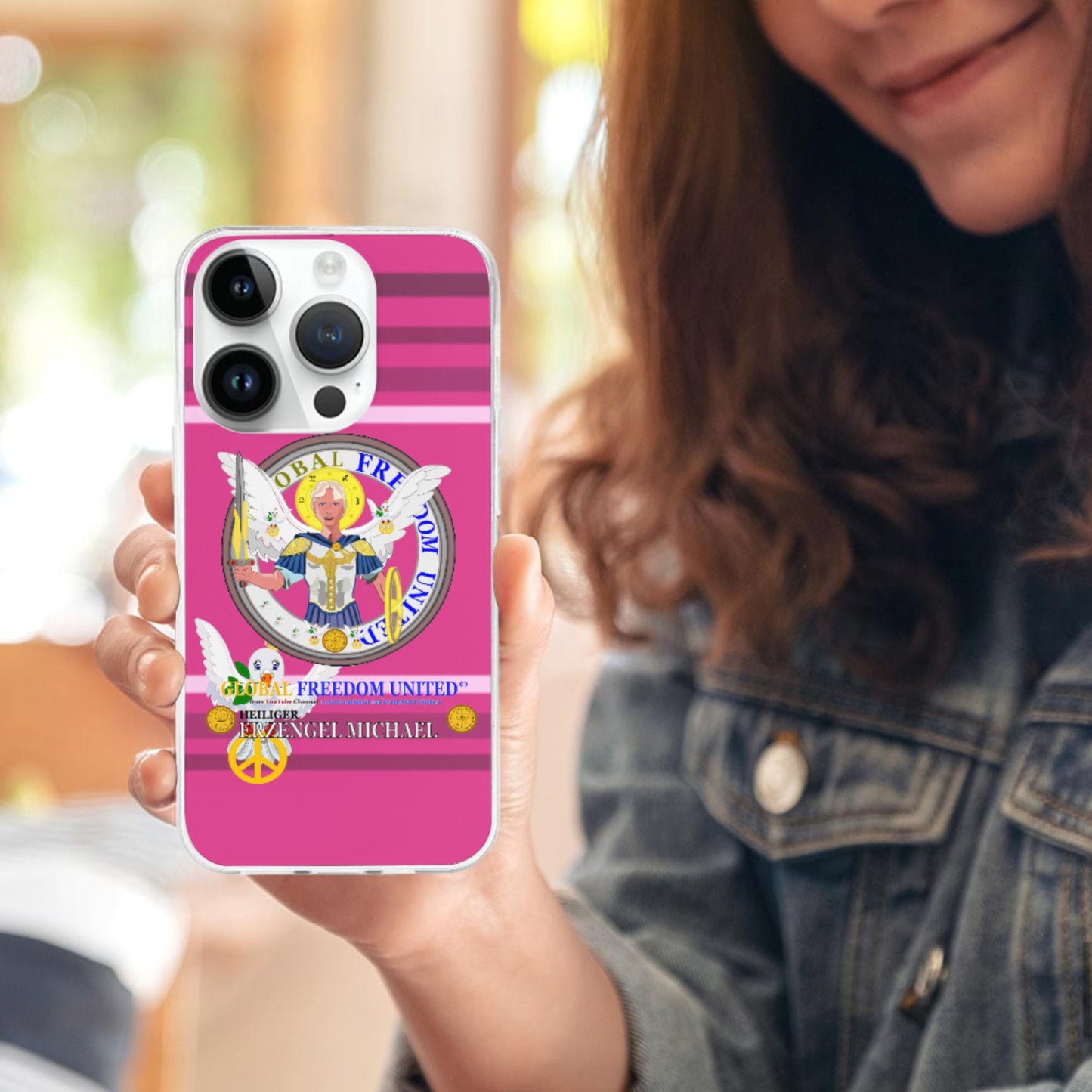 Phone Case Global Freedom United Archangel Michael German Pink1