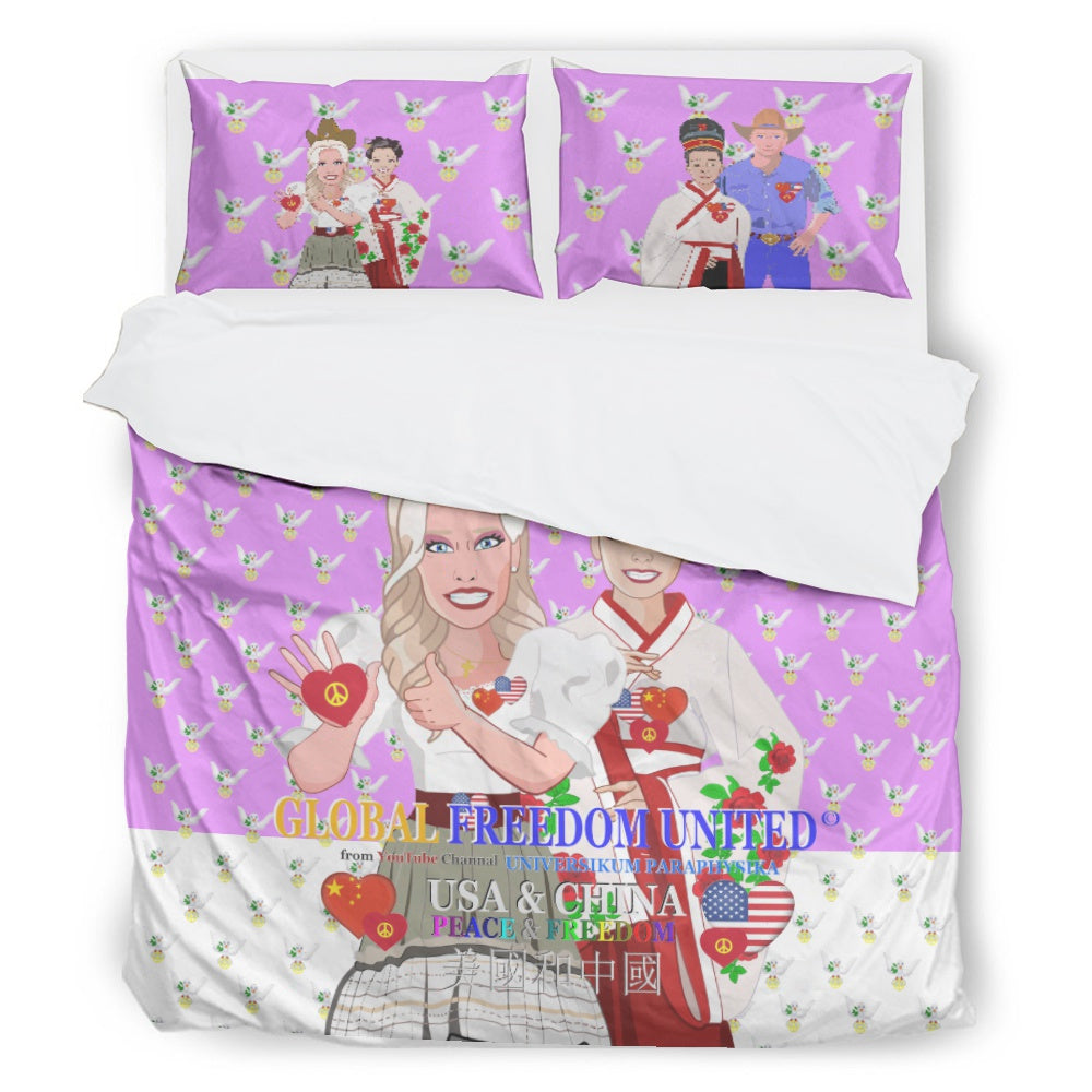 Bed Line GLOBAL FREEDOM UNITED© Women China & USA Lilac