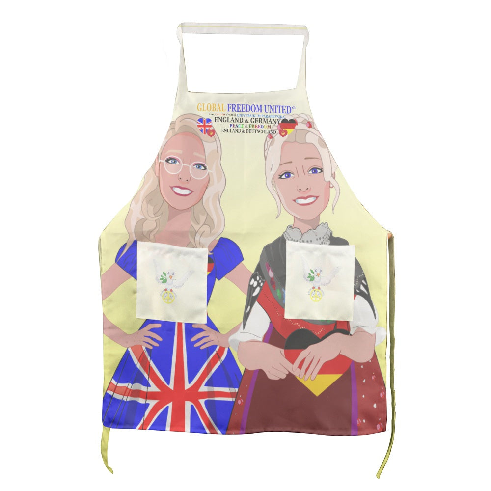 Apron GLOBAL FREEDOM UNITED© Women England & Germany Yellow