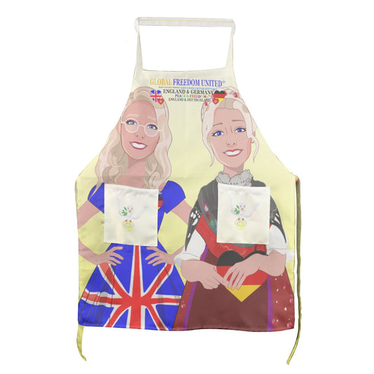 Apron GLOBAL FREEDOM UNITED© Women England & Germany Yellow