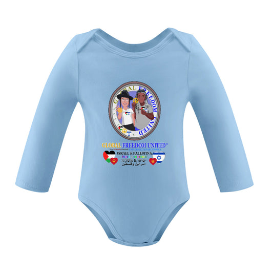 Baby Long-sleeve Bodysuit Global Freedom United Boy Israel & Palestina