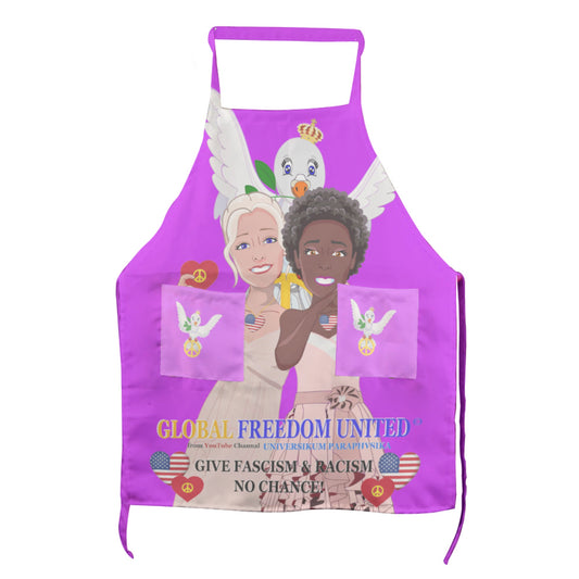 Apron GLOBAL FREEDOM UNITED© Women Anti Fascism & Racism USA Lilac