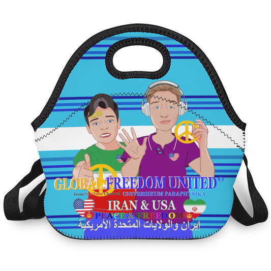 Meal Bag With Straw Global Freedom United Men Iran & Usa Blue