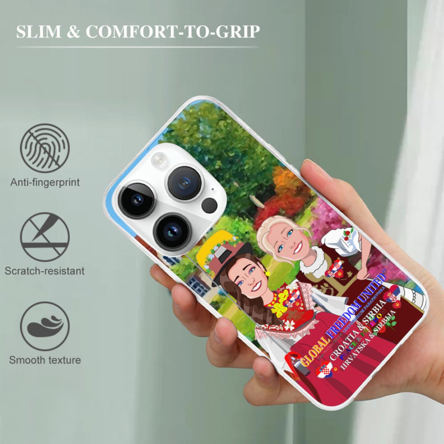 Mobile Phone Case GLOBAL FREEDOM UNITED© Women Croatia & Serbia