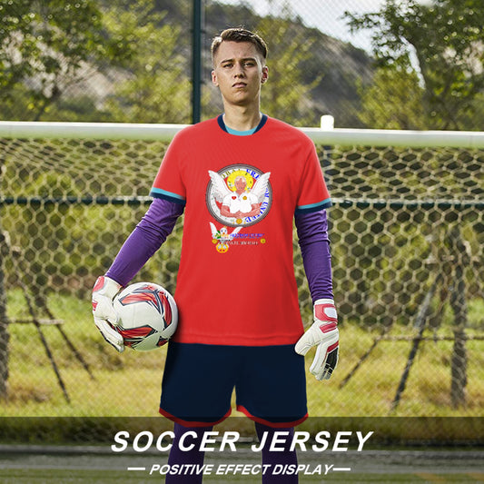 Soccer T-shirt Global Freedom United Archangel Michael  1 Red