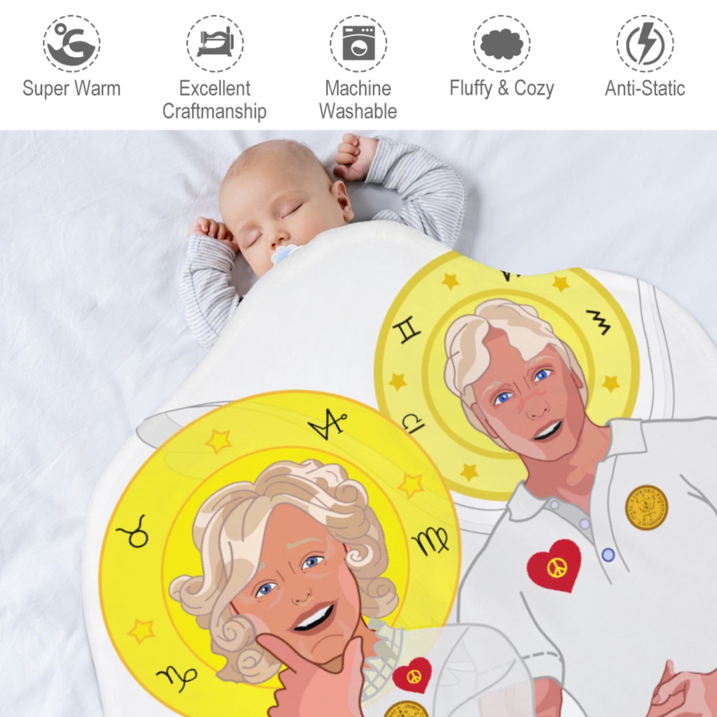 Blanket For Kits Global Freedom United Archangel Gabriel & Michael No2