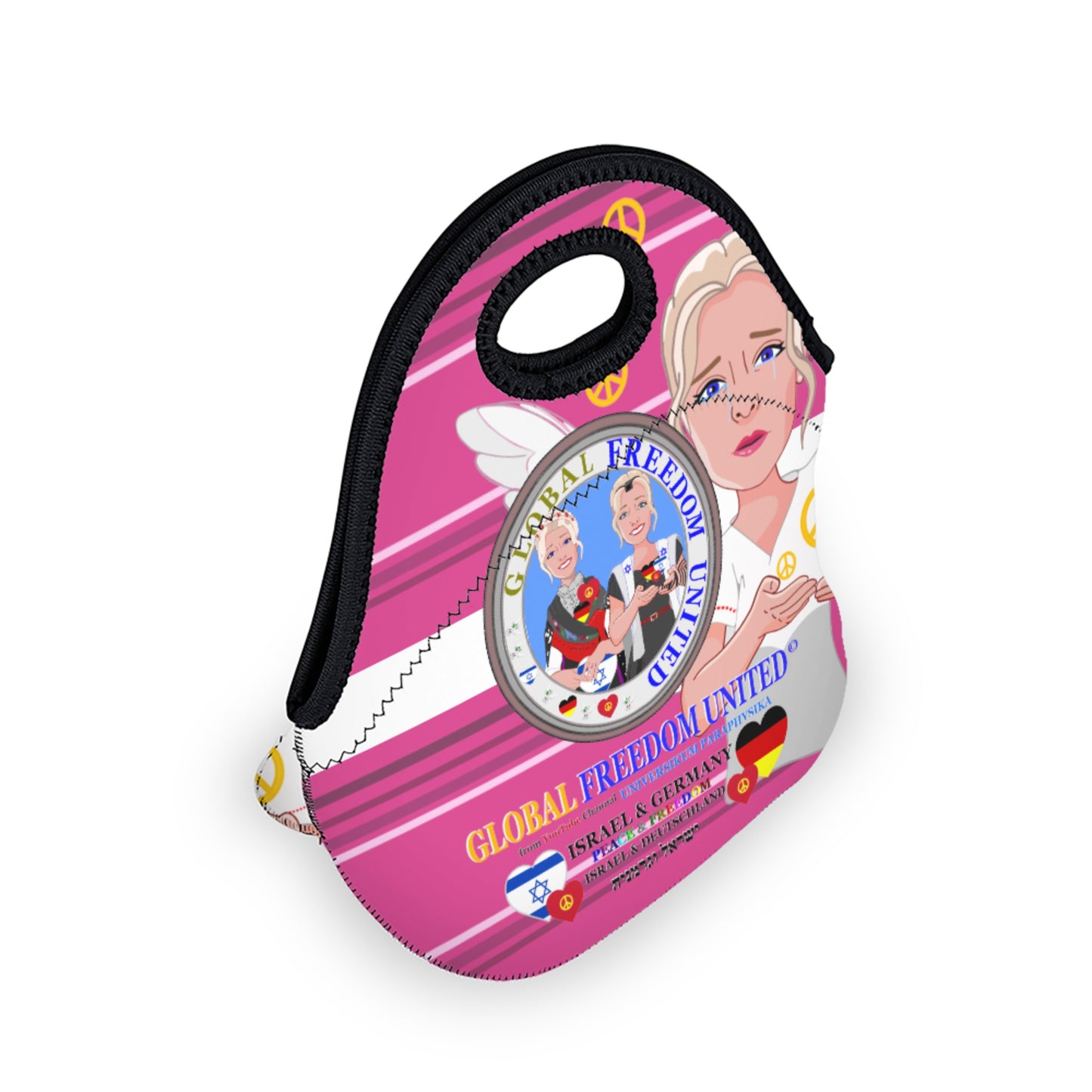 Meal Back GLOBAL FREEDOM UNITED© Women Israel & Germany Pink V2