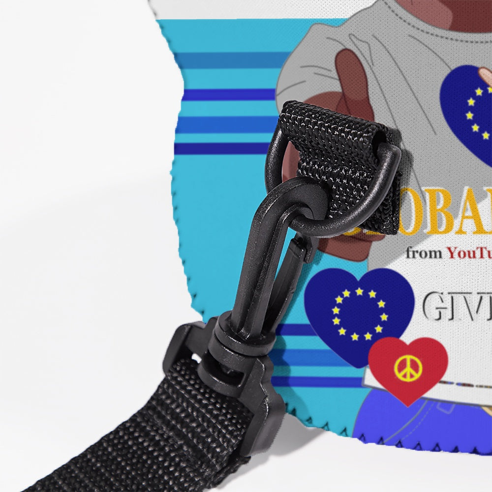 Meal Bag With Strap GLOBAL FREEDOM UNITED© Men Anti Fascism & Racism Blue 1