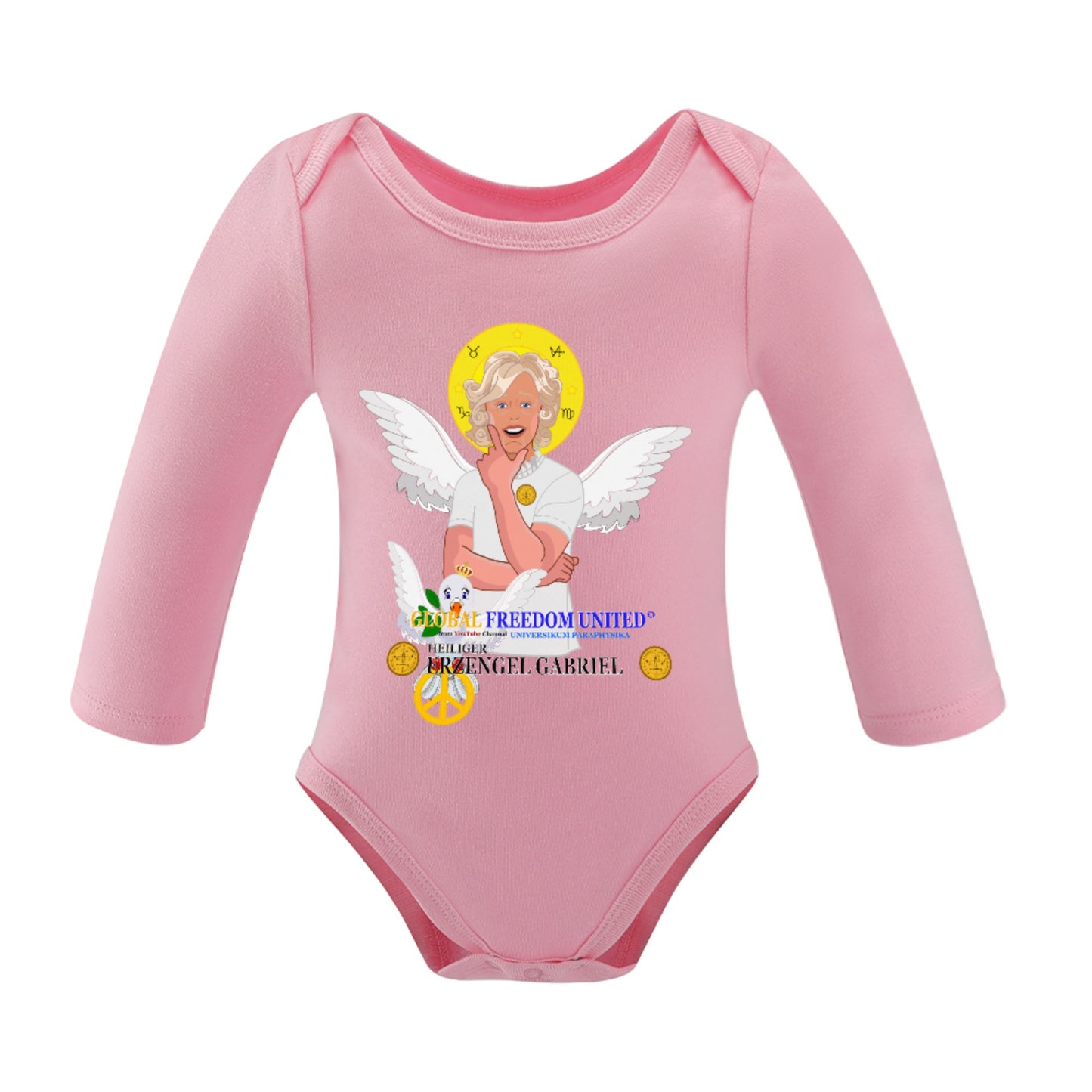 Baby Long-sleeve Bodysuit Global Freedom United Girl Archangel Gabriel No2