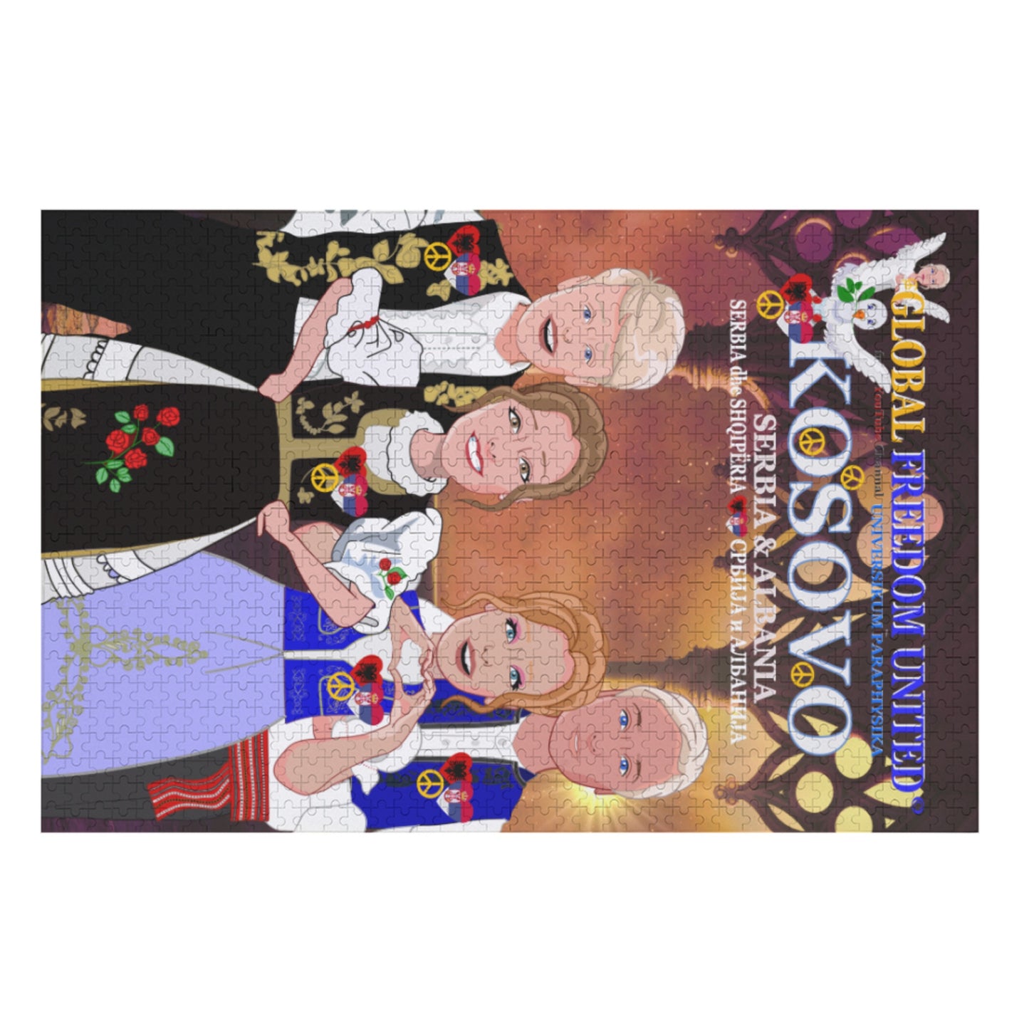 Paper Puzzle Global Freedom United Serbia & Albania