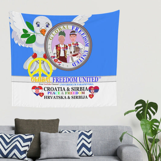 Tapestry Global Freedom United Men Croatia & Serbia Old Peace  Blue