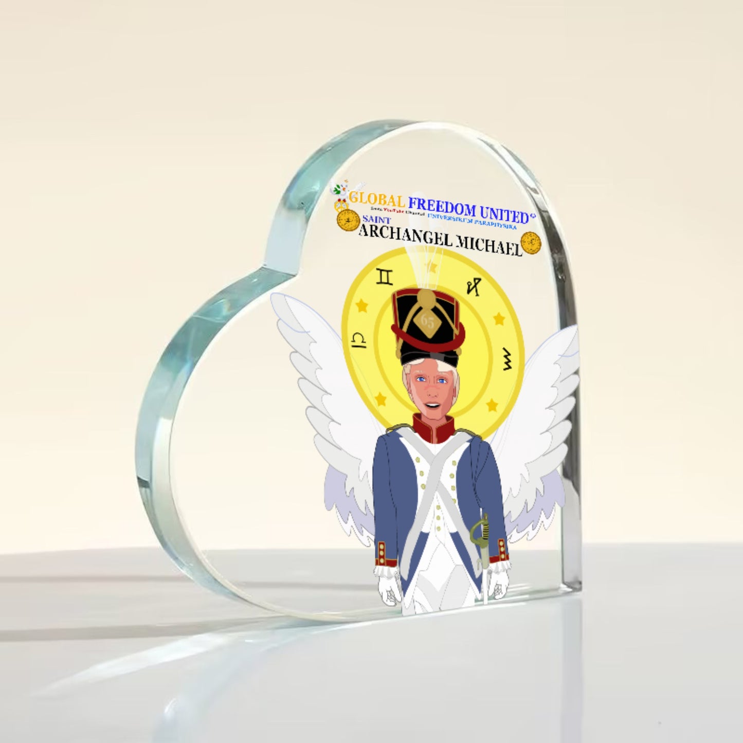 Acryl Heart  GLOBAL FREEDOM UNITED© Archangel Michael English V2