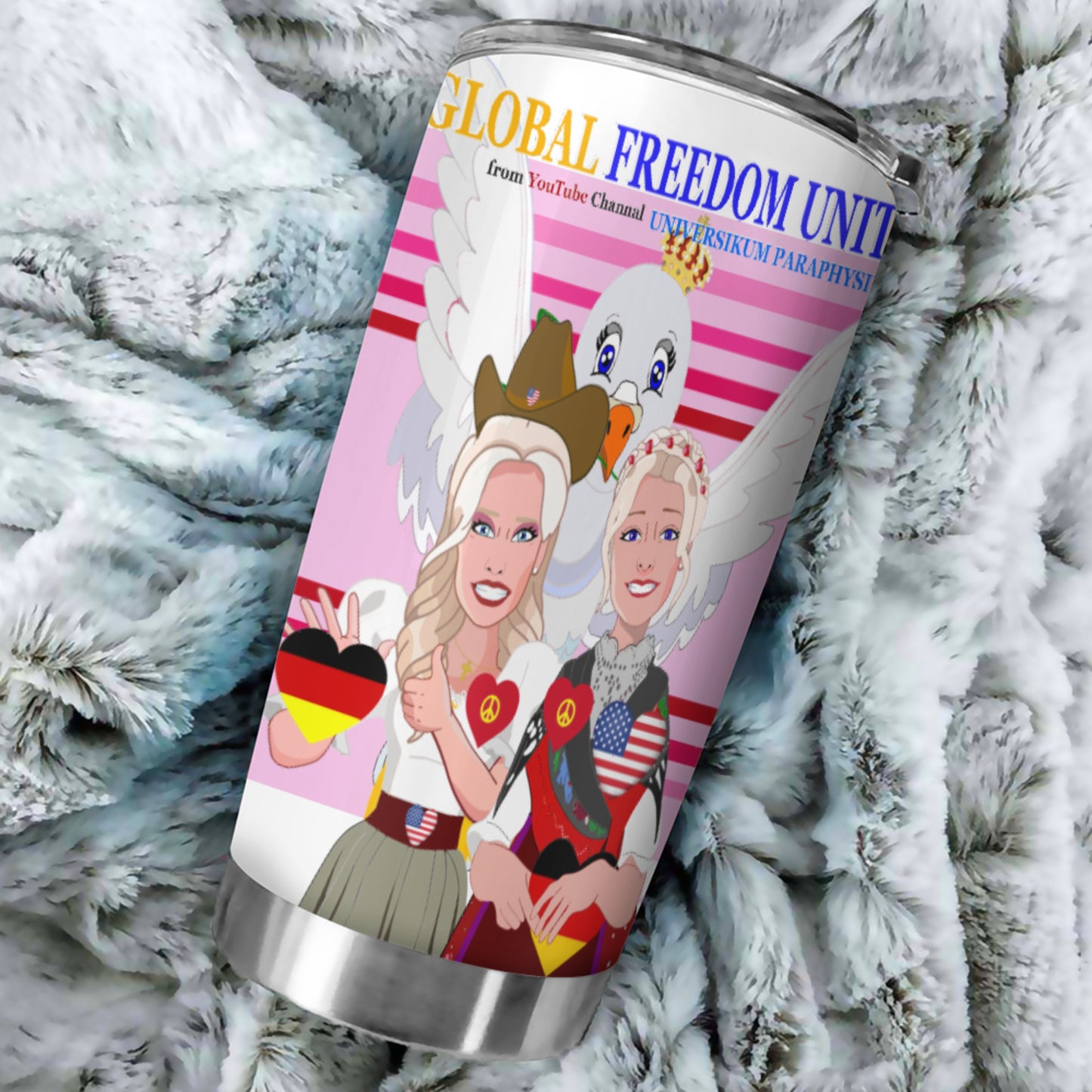 Tumbler Global Freedom United Women Usa & Germany Pink 2