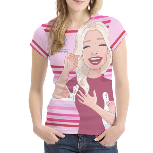 Women´s T-shirt 1 Global Freedom United Gib Mobbing Keine Chance Rosa 2