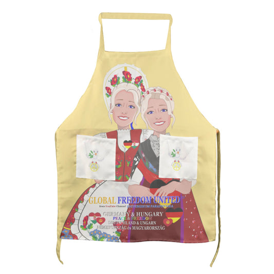 Apron GLOBAL FREEDOM UNITED© Women Germany & Hungary Yellow