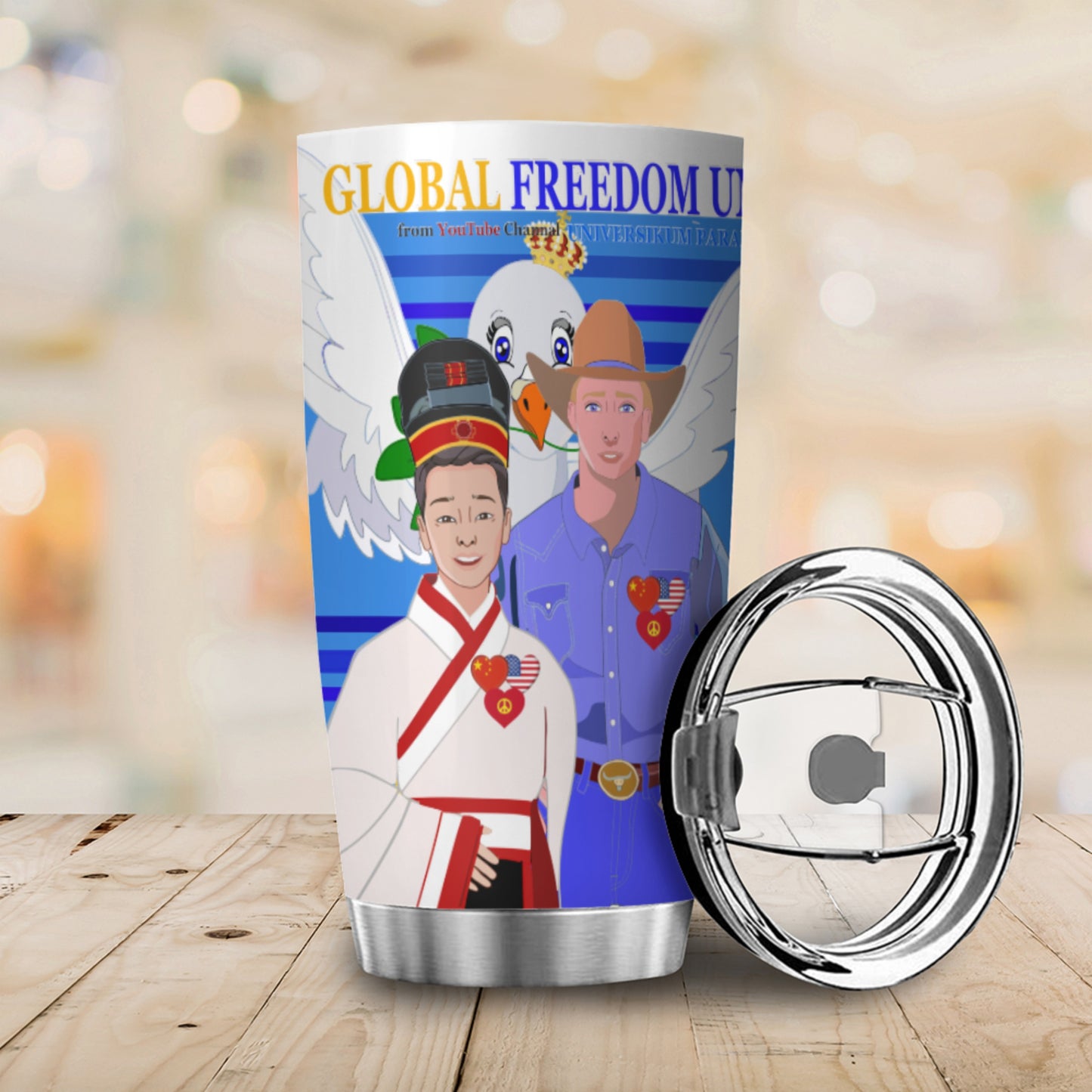 Tumbler Global Freedom United Men Usa & China Deep Blue