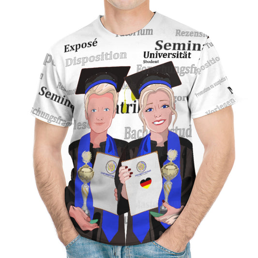 Men´s T-shirt Global Freedom United Student Gold Coupl Blond Hair Germany